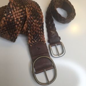 2 American Eagle Leather Belts